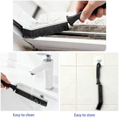Crevice Cleaning Brush Set, Hard Bristle Grout Brush - Image 7