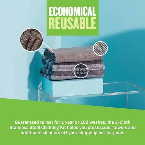E-Cloth Stainless Steel Cleaning Cloth Pack - Image 6