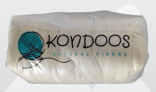 1 lb Wool roving Yarn unspun Fiber | Soft Chunky Jumbo Yarn for Arm Knitting Blanket |100% Natural Undyed (Ecru White) Bulk, Felting Core Combed Carded Stuffing.