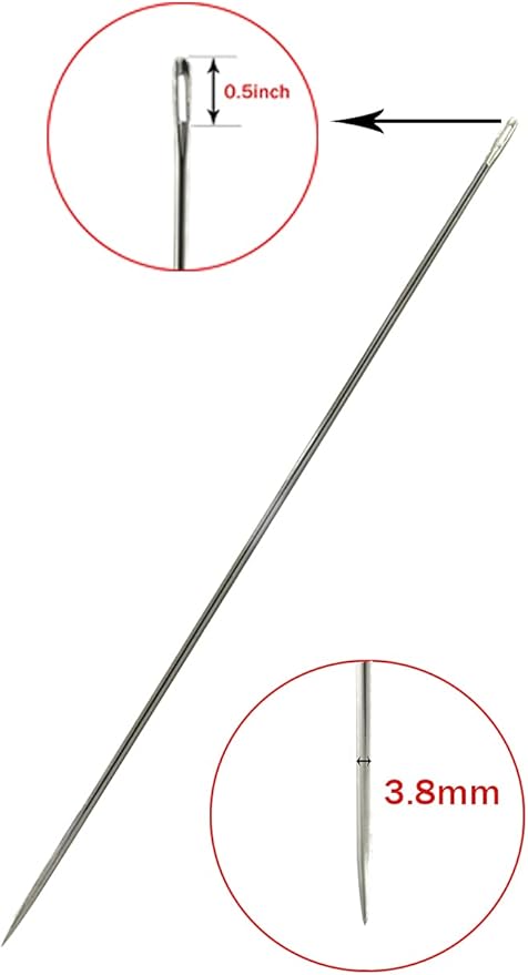 10" Upholstery Large Eye Long Needle Apply to Home or Work Hand Sewing Tapestry Embroidery. (10 INCH)