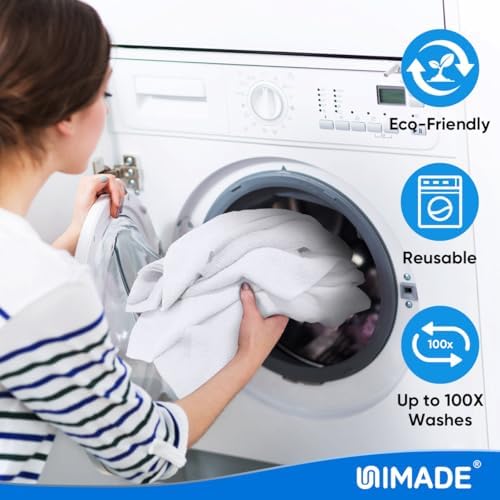 UNIMADE Shop Towel Rags, 50 Pack Reusable Shop Rags Bulk Microfiber Cleaning - Image 6