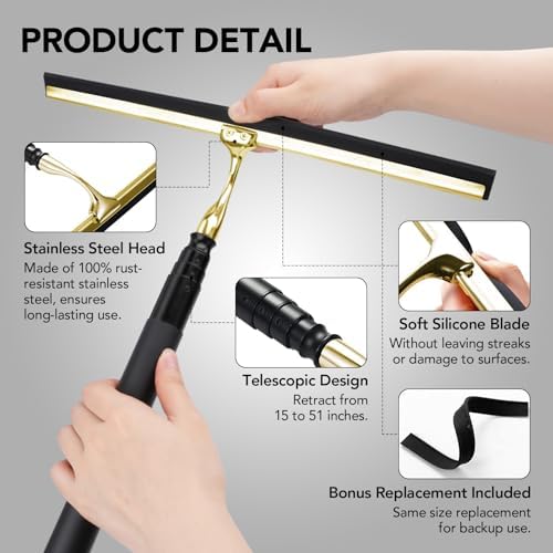 Shower Squeegee for Glass Doors - Image 7
