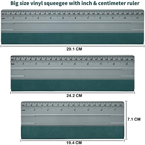 EHDIS Large Vinyl Squeegee Window Tint Tool 3PCS Big Size Felt Edge Wrap Scraper - Image 6
