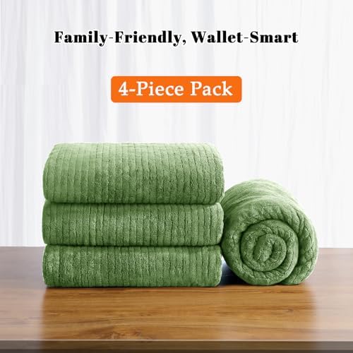 4 Pack Bath Towels Set 35 x 70in Extra Large, Ultra Soft Microfiber - Image 7