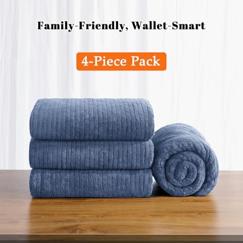 4 Pack Bath Towels Set 35 x 70in Extra Large, Ultra Soft Microfiber - Image 7