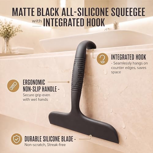 Shower Squeegee for Glass Doors, Silicone Wiper - Image 7