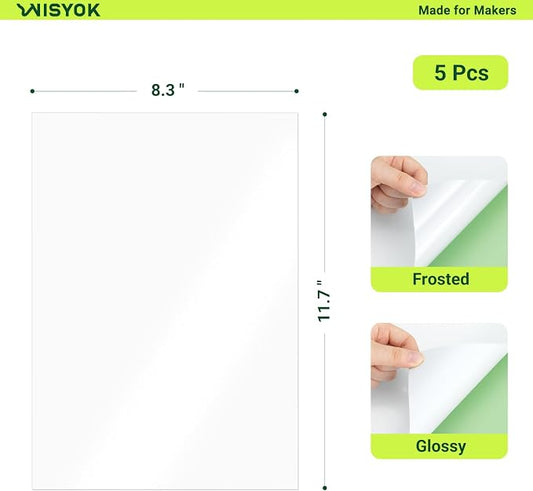 WISYOK 5Pcs Shrinky Dink Sheets, Printable Shrinking Plastic Sheets - Image 2