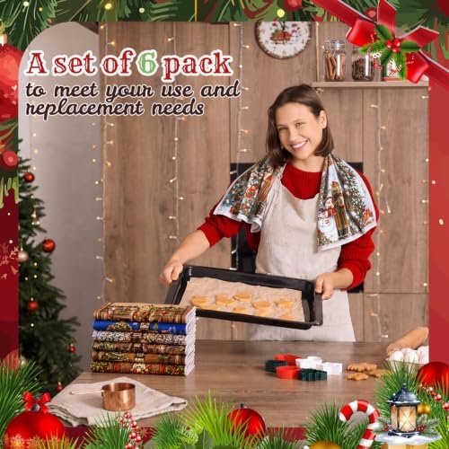 Redbaker 6 Pcs Christmas Kitchen Towels, Nutcracker Funny Dish Towel, Xmas - Image 6