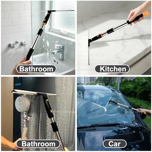 14" Window Cleaning Tool, All-Purpose Extendable Window Squeegee - Image 6