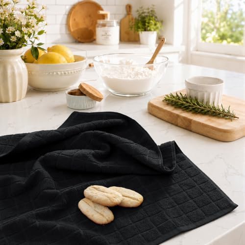 Kitinjoy Premium Cotton Check Kitchen Towels 4 Pack - Image 6