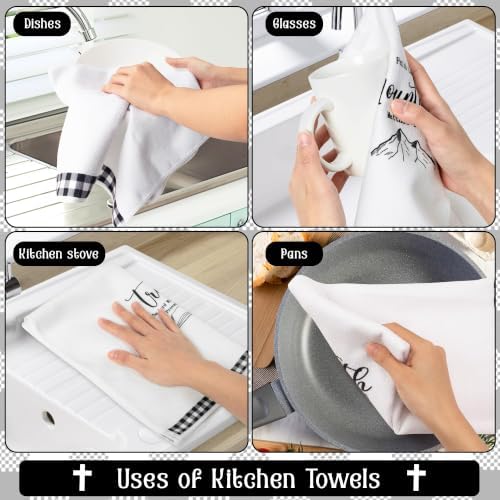 R HORSE 5 Pack Religious Christian Kitchen Dish Towels - Image 6