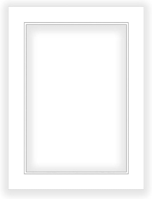 18x24 Mat for 12x18 Photo - Precut White on White Double Mat Picture Matboard for Frames Measuring 18 x 24 Inches - Bevel Cut Matte to Display Art Measuring 12 x 18 Inches - Acid Free ONE MAT