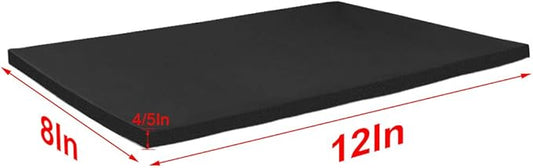 Foam Sheets with Adhesive Backing Foam Padding Neoprene Rubber Mat Closed Cell Sheet Anti-Slip Insulation Rubber Anti Vibration Square Pad (12" x 8" x 4/5", 4 Pcs)