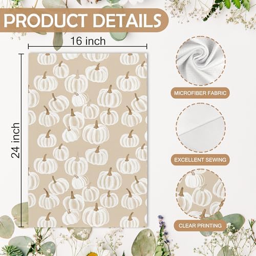 Fall Hello Pumpkin Kitchen Towels and Dishcloths Sets of 2, Fall Burnt Orange - Image 7