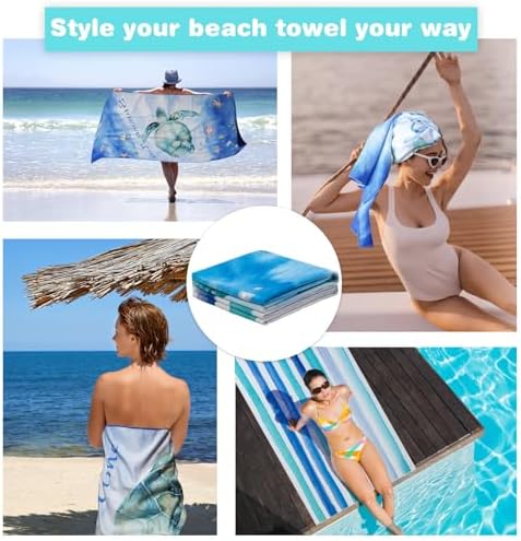2 Pack Microfiber Beach Towel - Image 6