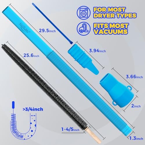 Holikme Dryer Vent Cleaner Kit, Vacuum Hose Attachment - Image 6