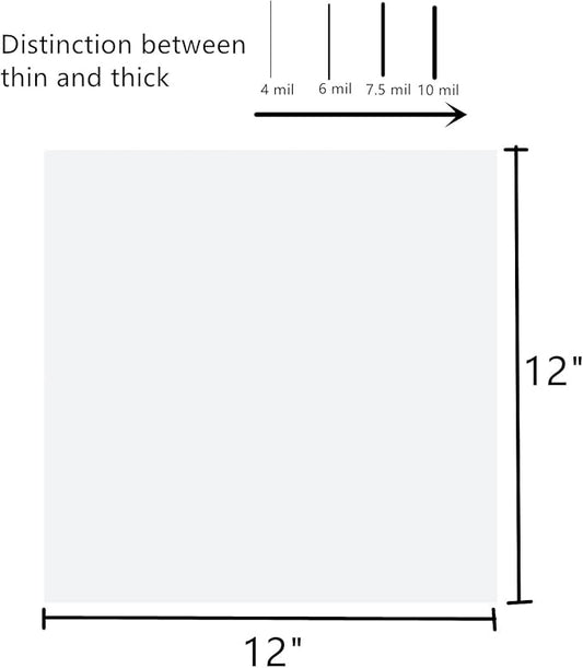10-Pack 10 mil 12-Inch-by-12-Inch Blank Stencil Sheet for Laser Cutting Vinyl,Transparent PET, Acetate Mylar Stencil Tools and Machines Template Material