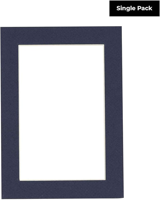 11x14 Mat for 8.5x11 Photo - Precut Navy Picture Matboard for Frames Measuring 11 x 14 Inches - Bevel Cut to Display Art Measuring 8.5 x 11 Inches - Acid Free ONE MAT with Backing Board & Clear Bag