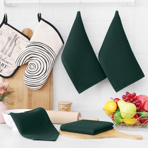 Homaxy 100% Cotton Waffle Weave Kitchen Dish Cloths - Image 6