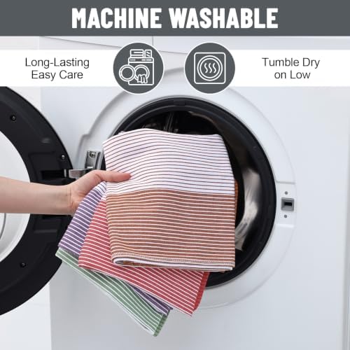 Homaxy Premium 100% Cotton Kitchen Towels 18"x28", 6 Pack - Image 6