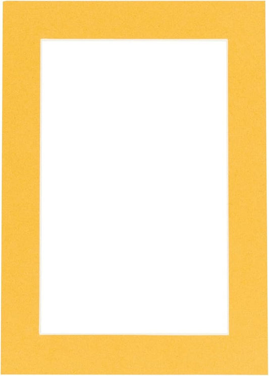 11x14 Mat Bevel Cut for 8.5x11 Photos - Acid Free Topaz Orange Precut Matboard - For Pictures, Photos, Framing - 4-ply Thickness
