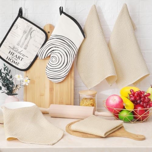Homaxy 100% Cotton Waffle Weave Kitchen Dish Cloths - Image 6