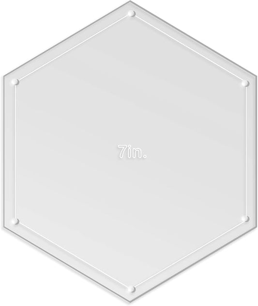 Hexagon Quilting Template Set - 7" with 1/4" Seam Allowance - Durable Acrylic Templates for Quilting, Patchwork, Crafting, & Sewing Projects - Clear Templates for Accurate Designing