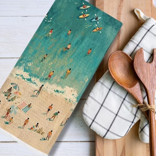 Coastal Beach Kitchen Towels 16x24 Inch, Ocean Bathroom Decor, Beach House Gifts - Image 6