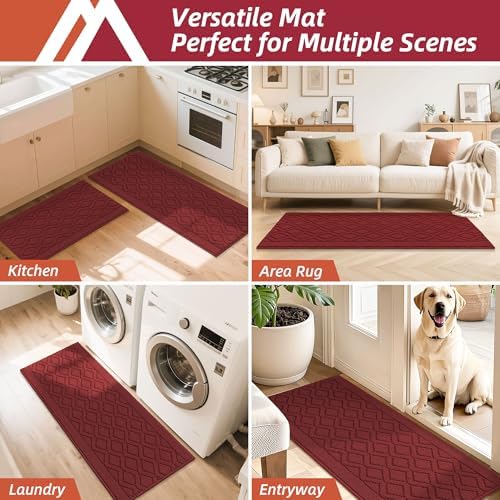 COSY HOMEER Kitchen Rugs Non Slip Washable 24"x60" Kitchen Mats - Image 7
