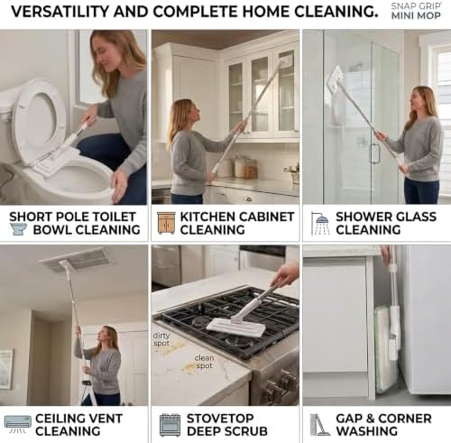 Snap Grip Mop Hands Free Multi-Purpose Flat Mop - Image 6