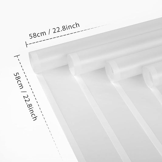 FUHITIM 20 Sheets Flower Wrapping Paper - Waterproof Floral Bouquet Packaging Paper for DIY Crafts,Florist Supplies Packaging Paper for Wedding Birthday Gift (Translucent White)