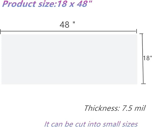 BANLTRE 18"x48" 5 Pieces Clear Blank Stencil Acetate Mylar for Craft,Silhouette Vinyl Cutting – Craft Material Making Sheets