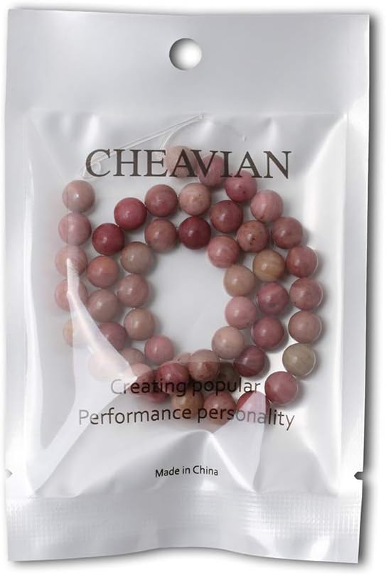 45PCS 8mm Natural Rhodochrosite Gemstone Smooth Round Loose Beads - Image 5