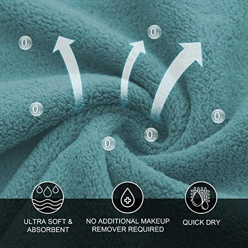 MOONQUEEN Microfiber Facial Cloths Fast Drying Washcloth 12 Pack - Image 7
