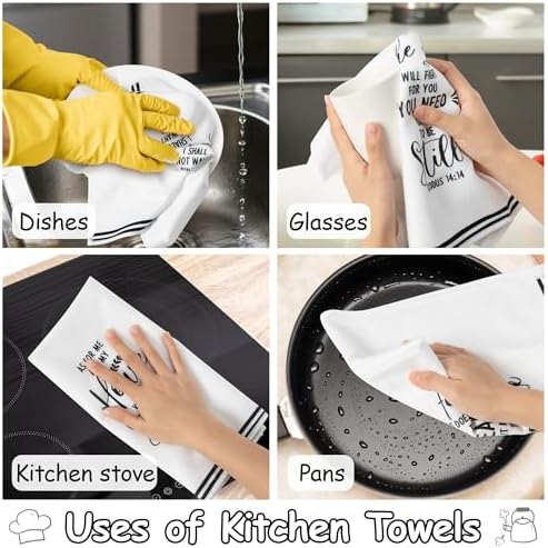 R HORSE 5Pcs Religious Christian Kitchen Towel Dish Towel Baking Lover Gift - Image 6