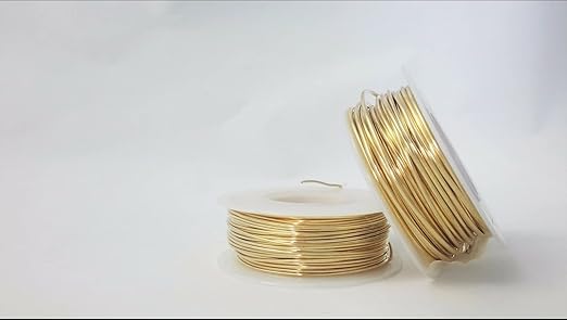 22 Gauge, Jeweler's Brass Wire, Red Brass, Round Dead Soft CDA #230 Alloy Jewelry Grade - 4oz (122FT) by CRAFT WIRE