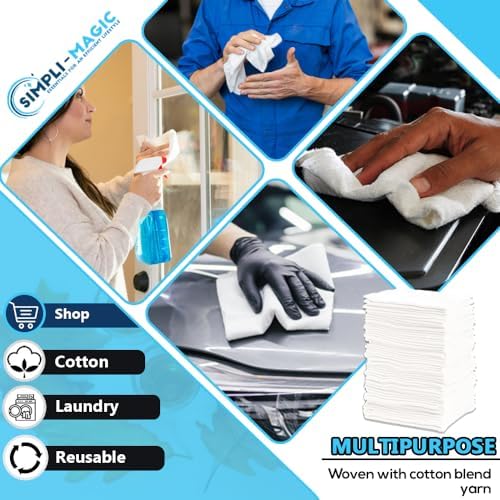 Simpli-Magic 79100 Shop Towels, Basic White - Image 4