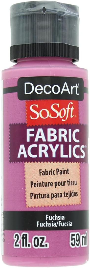 Deco Art SoSoft Fabric Acrylic Paint 2oz-Fuchsia by DecoArtAcrylicPaintCraftSupplies