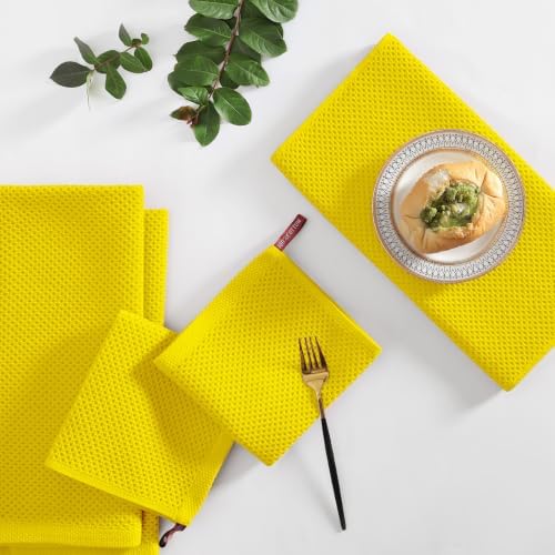 Homaxy 8 Pack 100% Cotton Kitchen Towels and Dishcloths Set - Image 6
