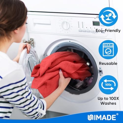 UNIMADE Shop Towels Rags, 150 Pack Reusable Microfiber Cleaning Cloth - Image 6