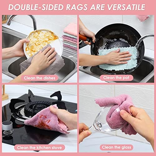 Rachan 22 Pack Kitchen Dish Cloths, Reusable Dish Towels, Nonstick Oil Washable - Image 6