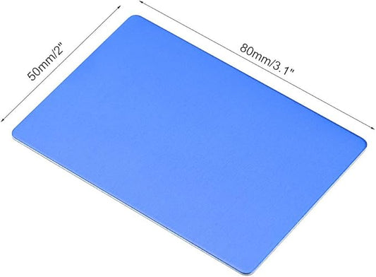 uxcell Blank Metal Card 80x50x0.8mm Anodized Aluminum Plate for DIY Laser Printing Engraving Blue 5 Pcs