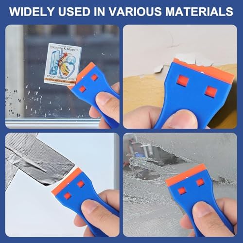 10 Pcs Razor Scraper with 100 Pcs Plastic Blades, Plastic Razor Blade Scraper - Image 6