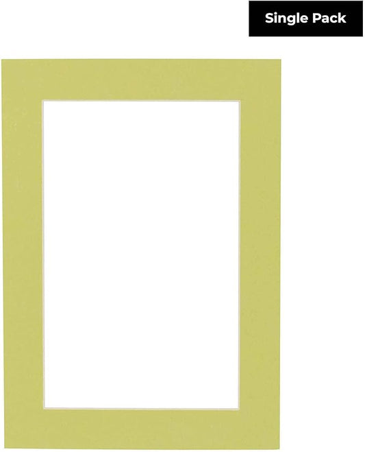 11x14 Mat for 8.5x11 Photo - Precut Pistachio Green Picture Matboard for Frames 11 x 14 Inches - Bevel Cut Matte to Display Art 8.5 x 11 Inches - Acid Free ONE MAT with Backing Board & Clear Bag