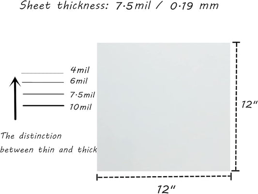 BANLTRE 15 Pieces 7.5 mil Transparency Blank Template Material Stencils Mylar for Cutting Paper Clear Sheet 12 × 12 inch (15-7.5 mil)