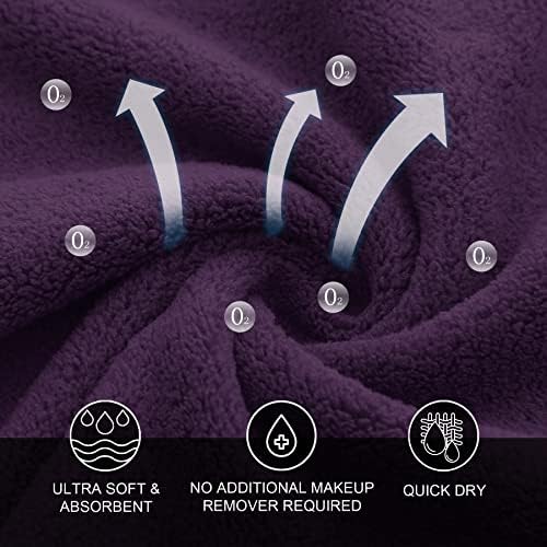 MOONQUEEN Microfiber Facial Cloths Fast Drying Washcloth 12 Pack - Image 7