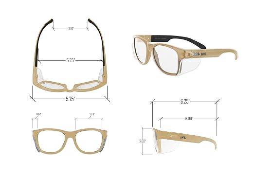 MAGID Y50 Safety Glasses for Construction | Coyote Tan Frame — 72-Pack - Image 4