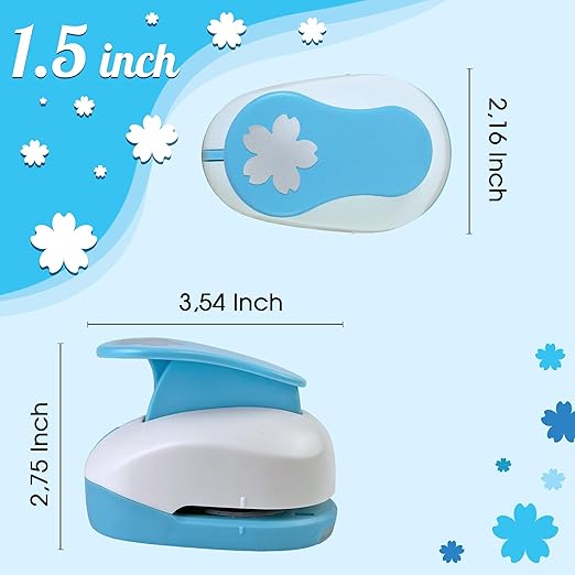 Flower Hole Punch for Paper Crafts, 1.5-Inch Across, Cherry Blossoms Punch Cutter, Lever Punch, Flower Shape for Card Making, Scrapbooking, DIY Arts