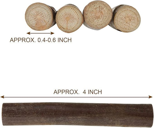 100PCS 4 inch Wood Log Sticks for Crafts 0.4-0.6 inch in Diameter - Natural Twigs Sticks- Birch Wood Craft Sticks for DIY Rustic Home Decor School Projects Crafting Filler