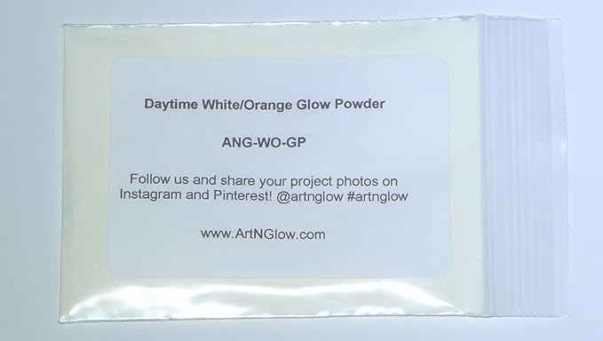 Glow in The Dark Pigment Powder - Neutral and Fluorescent Color for Art Painting, Fine Art, Nail Art Paint, and DIY Crafts - Long Lasting 10+ Color Options - Neutral Orange - (8 Ounce)